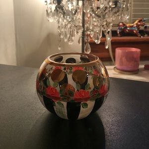 MacKenzie Childs Heirloom Glass Globe Vase